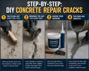 Step-by-Step DIY Concrete Repair Cracks