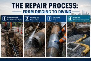 The Repair Process From Digging to Diving