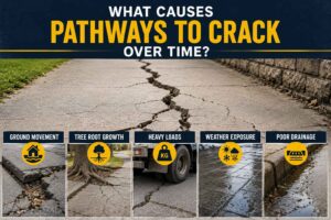What Causes Pathways to Crack Over Time