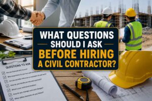 What questions should I ask before hiring a civil contractor?