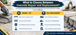 What to Choose Between Concrete Repair and Replacement