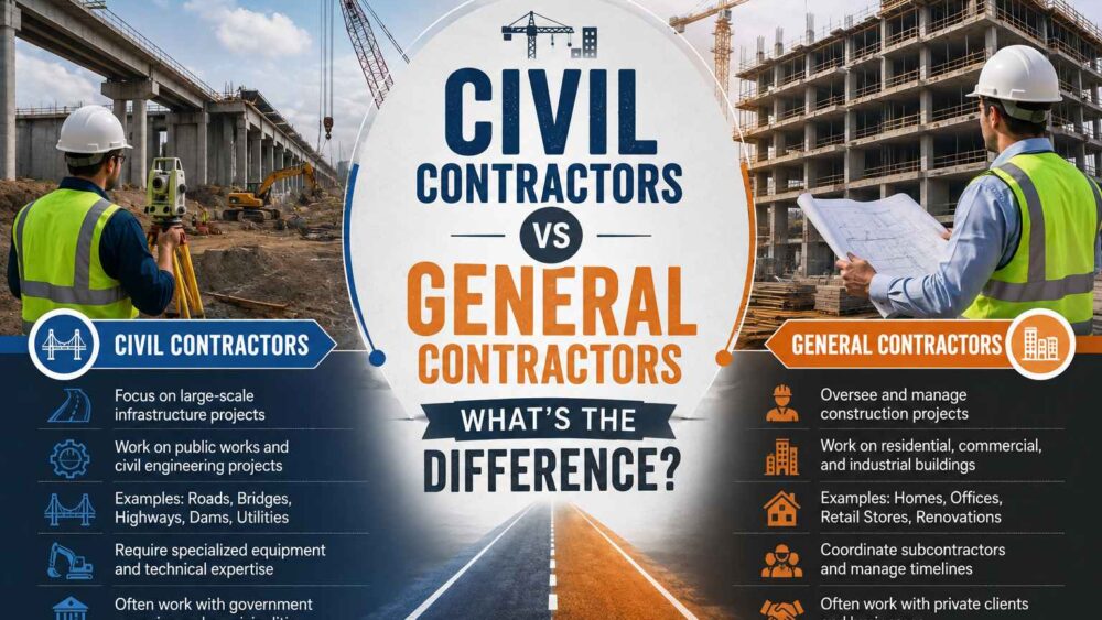 Civil Contractors vs General Contractors What's the Difference