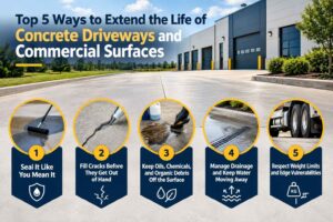 Top 5 Ways to Extend the Life of Concrete Driveways and Commercial Surfaces